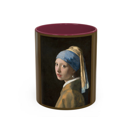 Girl with a Pearl Earring by Johannes Vermeer Colorful Mugs (11oz, 15oz)