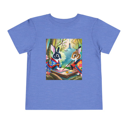Fairy Animals Writing Wishes Toddler Short Sleeve Tee