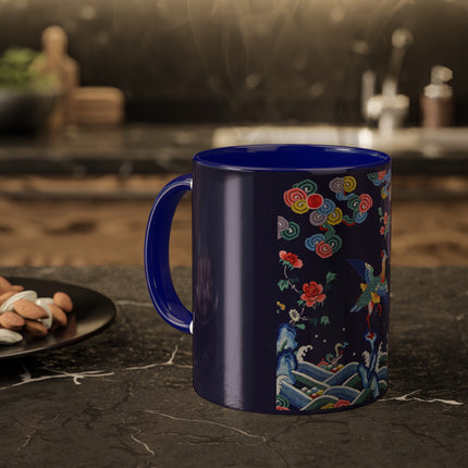 Rank Badge with Mandarin Duck Colorful Mugs, 11oz