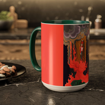 The Firebird's Awakening Colorful Mug (11oz, 15oz) – Ballet Fantasy, Mythic Fire & Art Deco Drama