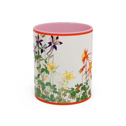 Aquilegia Flowers by Tanigami Kônan Colorful Mugs (11oz, 15oz)