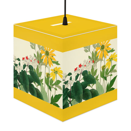Clerodendrum & Rudbeckia by Tanigami Kônan Light Cube Lamp