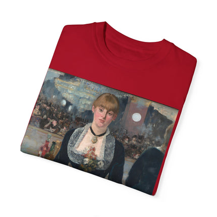 A Bar at the Folies-Bergère by Edouard Manet Unisex Garment-Dyed T-shirt