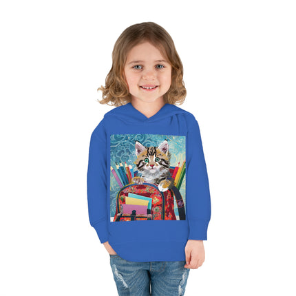 Whiskered Wanderings Toddler Pullover Fleece Hoodie