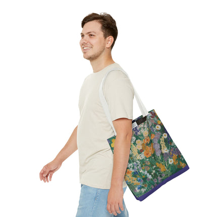 Flowers on the Mountain by August Babberger Tote Bag (AOP)