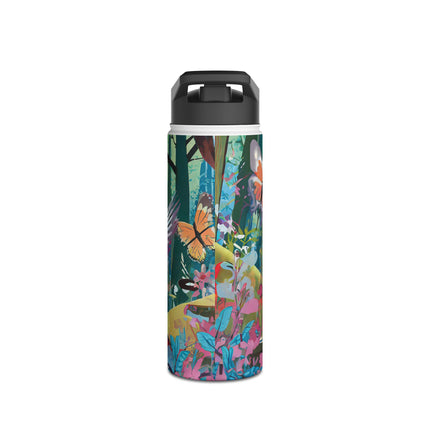 A Colorful Raptor Stainless Steel Water Bottle