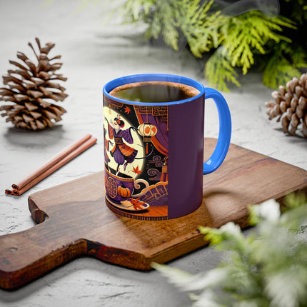Theatrical Halloween Mice on Teacup Colorful Mugs (11oz, 15oz)
