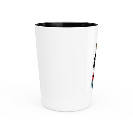 Japanese Woman by Keisai Eisen Ceramic Shot Glass