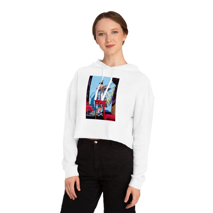 A Visual Journey by Umberto Brunelleschi Women’s Cropped Hooded Sweatshirt