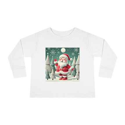 Santa's Joyful Night Toddler Long Sleeve Tee