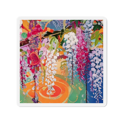 Golden Wisteria Elegance Die-Cut Magnets (5 Sizes)