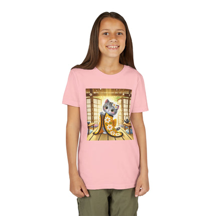 Playful Kitten in the Tea Room Youth Short Sleeve Tee