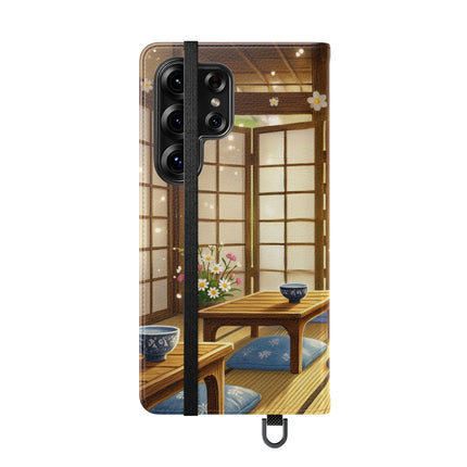 🐱🍵 Playful Kitten in the Tea Room Flip Case – Curious Charm & Cozy Whimsy