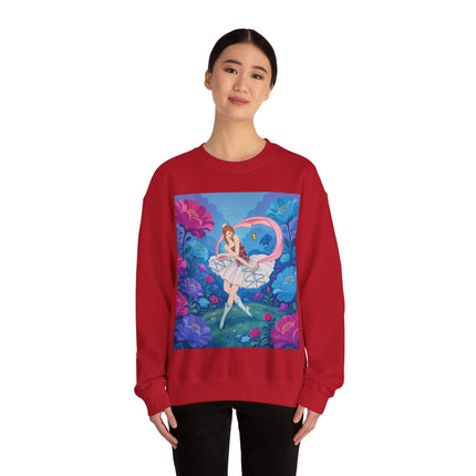 🦋🌸 The Butterfly Garden Ballet Crewneck Sweatshirt – Art Deco Floral Whimsy