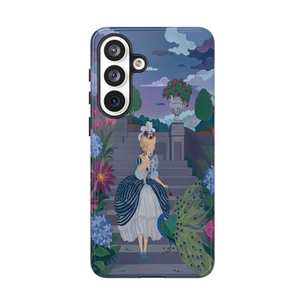 🦚🌸 The Peacock Garden Terrace Phone Case – Art Deco Floral Elegance