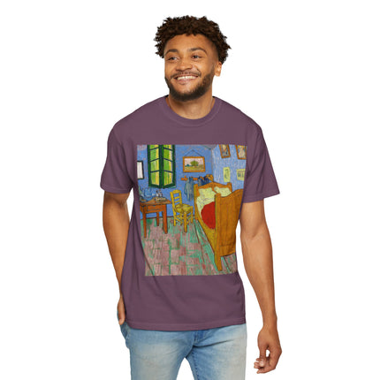 The Bedroom by Vincent van Gogh Unisex Garment-Dyed T-shirt