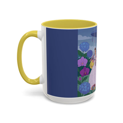 The Lady Of The Garden Tea Party Colorful Mugs – Art Deco Floral Elegance