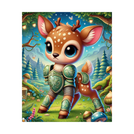 🦌🛡️ Fawn Defender Matte Vertical Poster – Woodland Courage & Fairytale Adventure