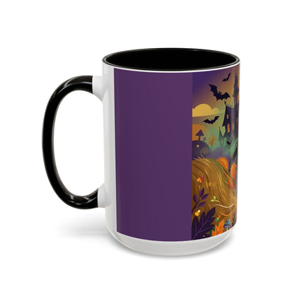 🌙🎃 The Scarecrow Of Haunted Hollow Colorful Mug – Whimsical Halloween Mystery