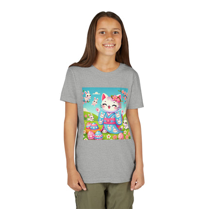 Springtime Kitten’s Easter Joy Youth Short Sleeve Tee