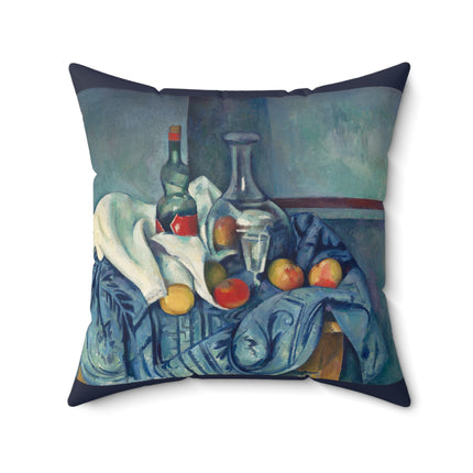 The Peppermint Bottle by Paul Cézanne Spun Polyester Square Pillow