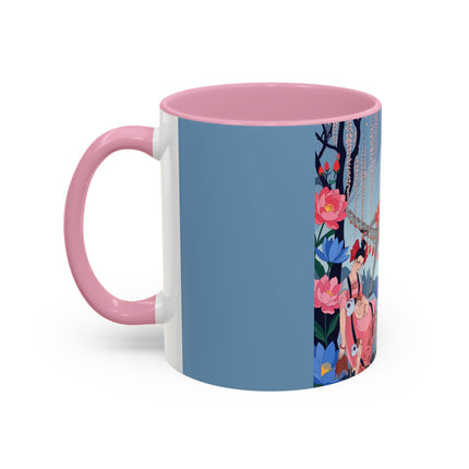 The Ladies Of The Enchanted Hammock Colorful Mugs – Art Deco Whimsical Garden Elegance