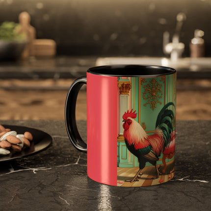 The Salon Rooster Colorful Mugs (11oz, 15oz)