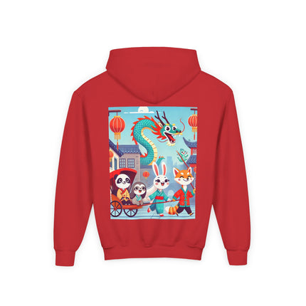 The Little Dragon and Friends Youth Hooded Sweatshirt – Friendship, Adventure & Storybook Charm