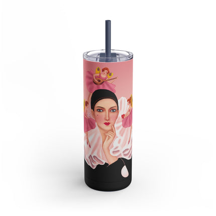 Pierrot & Fairies Dressed in Pink by Sofia Chiostri Skinny Matte Tumbler, 20oz