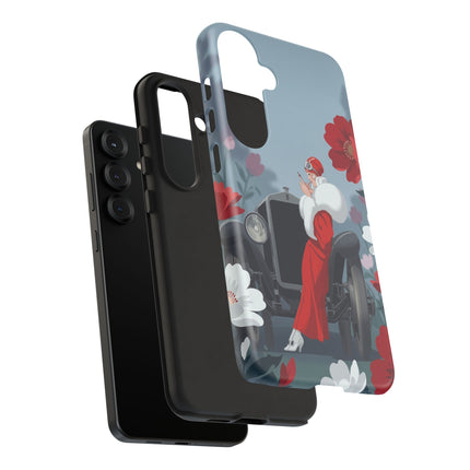 🚗🌺 The Lady Of The Grand Touring Car Phone Case – Art Deco Motoring Elegance