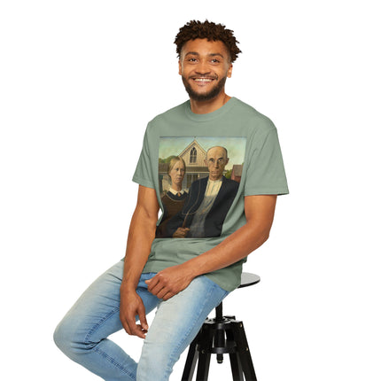 American Gothic by Grant Wood Unisex Garment-Dyed T-shirt