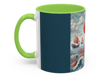 Ladies by the Quiet Sea Colorful Mugs (11oz, 15oz)