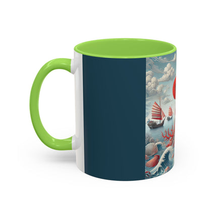 Ladies by the Quiet Sea Colorful Mugs (11oz, 15oz)