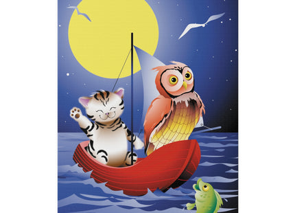 Embarking on a Moonlit Journey Matte Canvas, Stretched, 0.75"