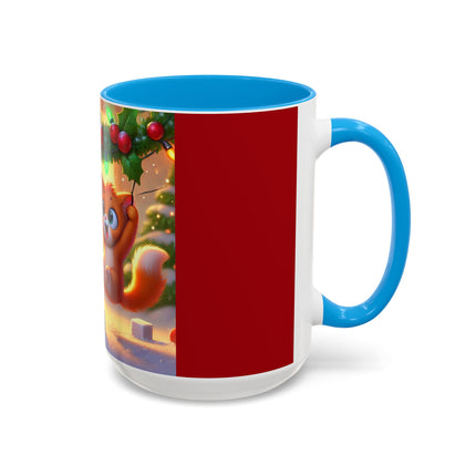 Naughty or Nice Kitten Christmas Colorful Mugs (11oz, 15oz)