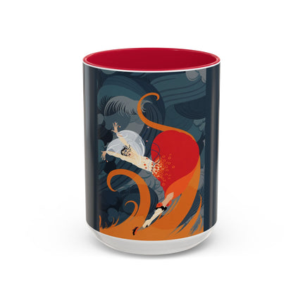 Flame of the Tempest Colorful Mugs – Fiery Storm & Dramatic Elegance
