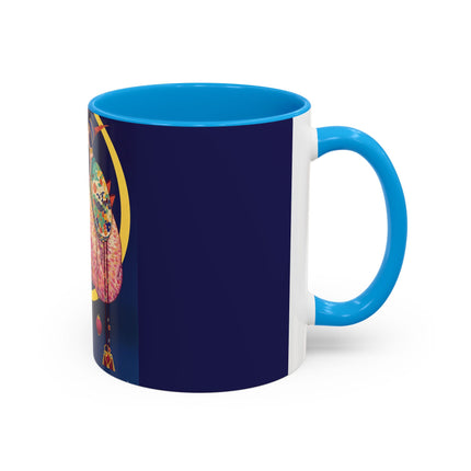 Moonlit Reflections Colorful Mug (11oz, 15oz) – Celestial Elegance, Art Deco Beauty & Dreamy Style