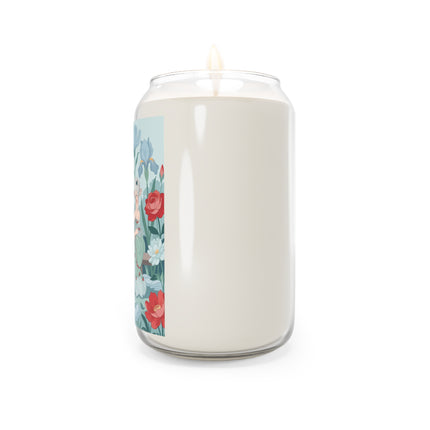 🌹💙 The Rose Garden Courtship Scented Soy Candle – Art Deco Floral Romance