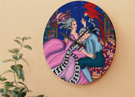 The Jealous Parrot by George Barbier Acrylic Wall Clock