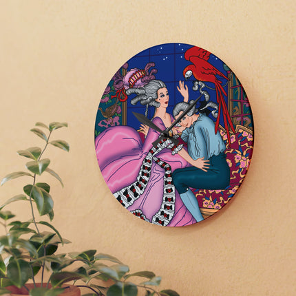 The Jealous Parrot by George Barbier Acrylic Wall Clock