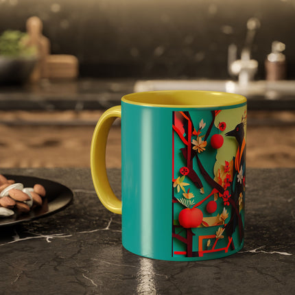Curious Crow Colorful Mugs (11oz, 15oz)