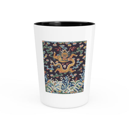Rank Badge with Dragon with Deer Hooves Ceramic Shot Glass