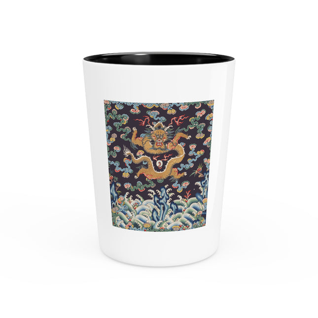 Rank Badge with Dragon with Deer Hooves Ceramic Shot Glass