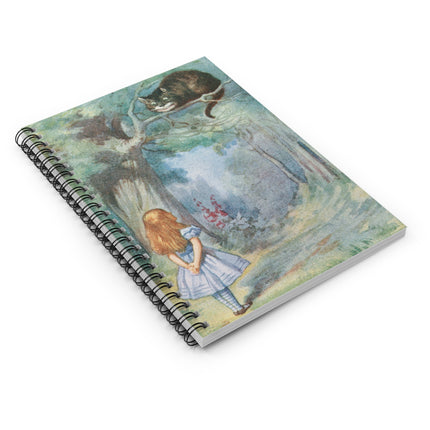 “I growl when I’m pleased, and wag my tail when I’m angry” by Sir John Tenniel Spiral Notebook - Ruled Line