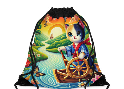 Sailor Kitten’s River Adventure Drawstring Bag