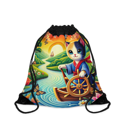 Sailor Kitten’s River Adventure Drawstring Bag