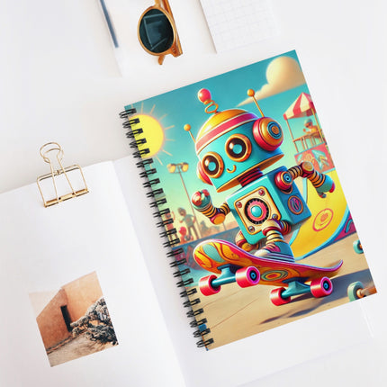 The Skate Park Robot Spiral Notebook – Ruled Line