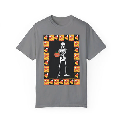Candy Corn Skeleton Unisex Garment-Dyed T-shirt