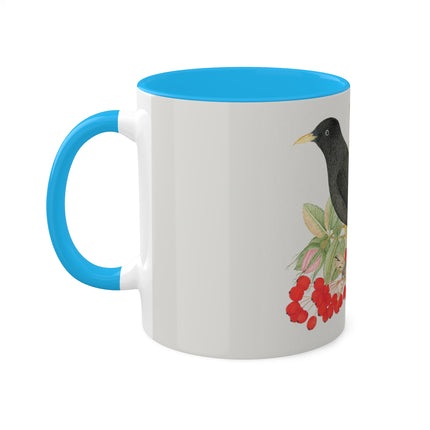 Blackbird with Roses by Anonymous Colorful Mugs, 11oz