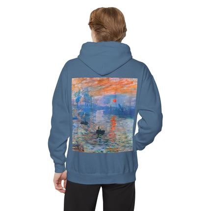 Sunrise by Claude Monet Unisex Garment-Dyed Hoodie